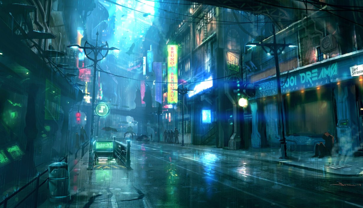 Cyberpunk image from The Longest Journey